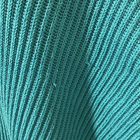 Free People Downtown Long Sleeve Asymmetrical Sweater Turquoise Dolman Sz S - Picture 8 of 15